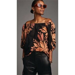 NWOT Anthropologie Cassandra Fall Floral Top  Size XXS
